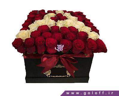 جعبه گل برای تولد - جعبه گل ولنتاین حرف A | گل آف
